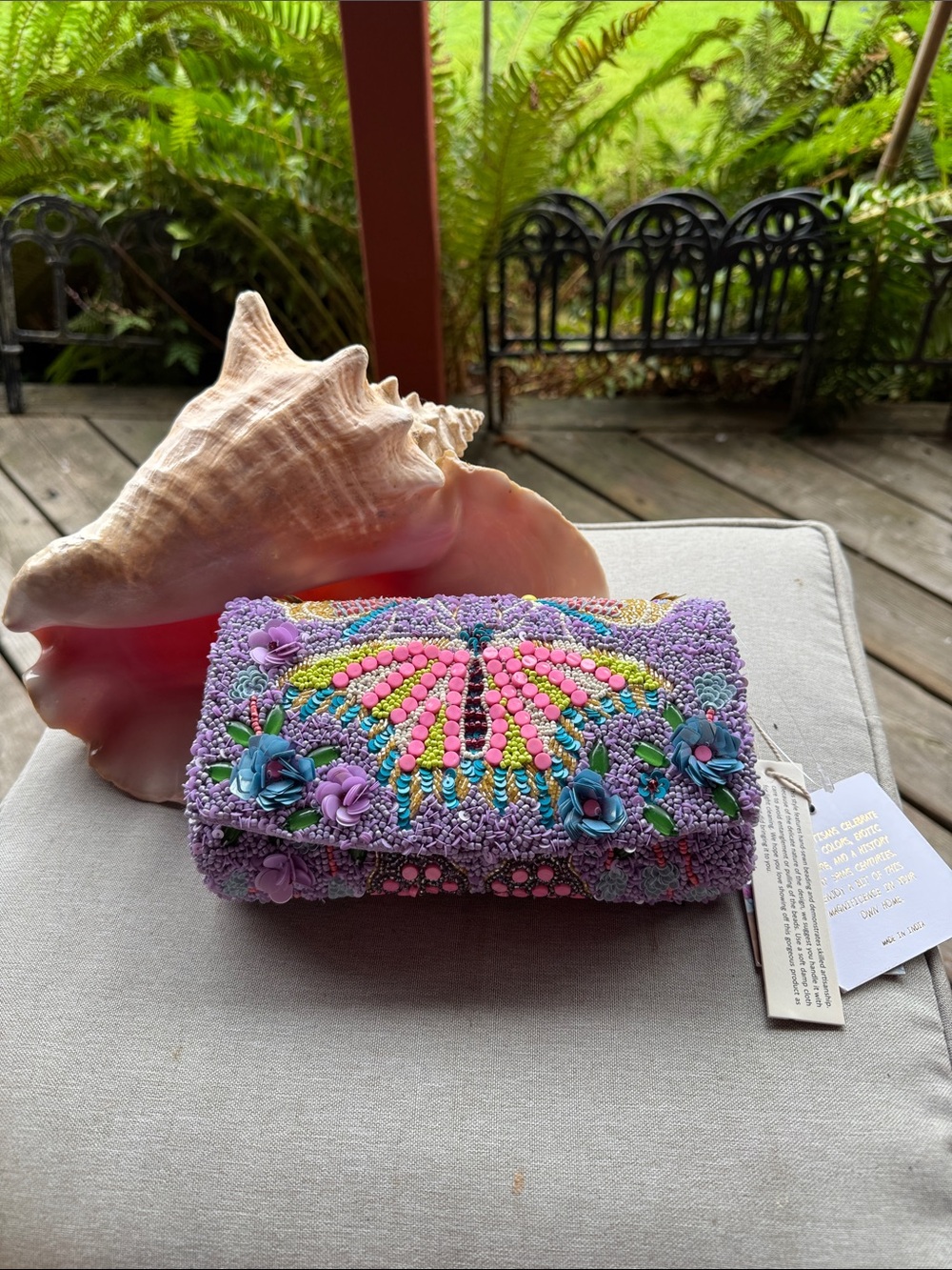 NWT Beaded Clutch/shoulder bag